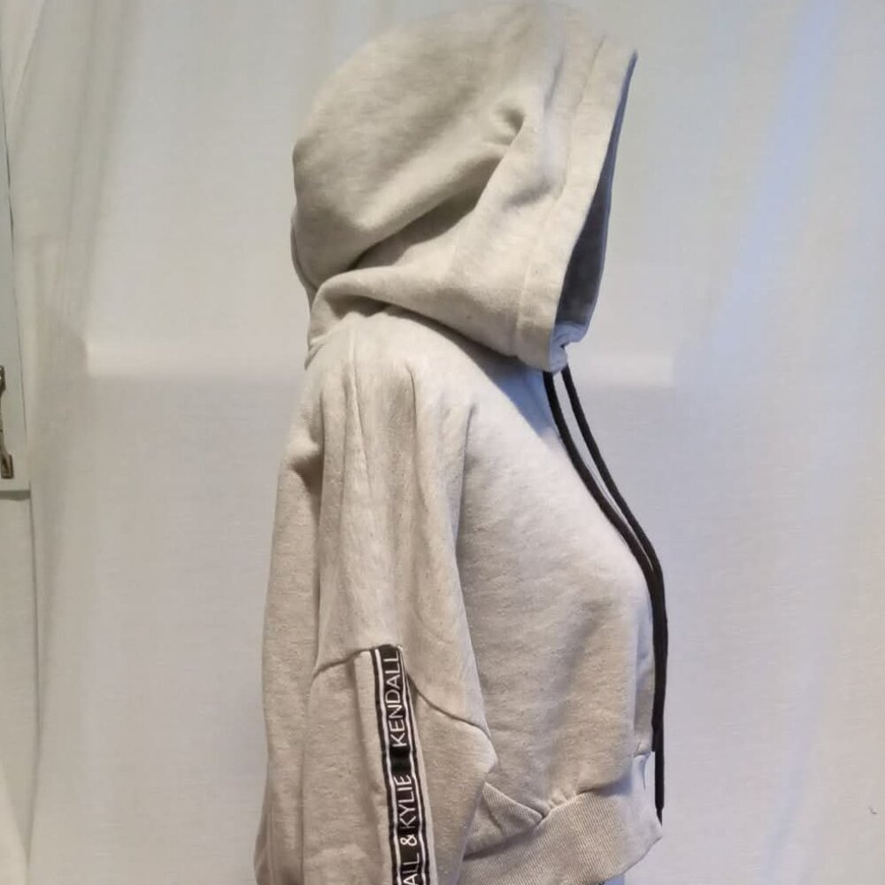 Kendall & Kylie Cropped Grey Hoodie